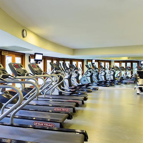 Keep on top of your fitness goals with the communal gym