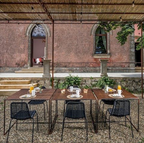 Look forward to devouring Sicilian cuisine in the warm air