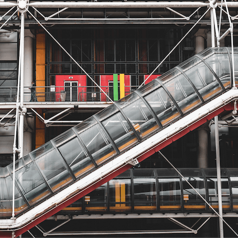 Cross the road to the Pompidou Centre for its fine collection of modern and contemporary works