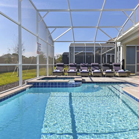 Make memories in the south-facing heated pool