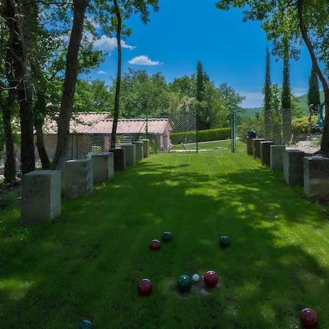 Play a few games of boules in the garden