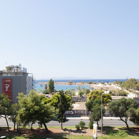 Take in the sea views from the balcony