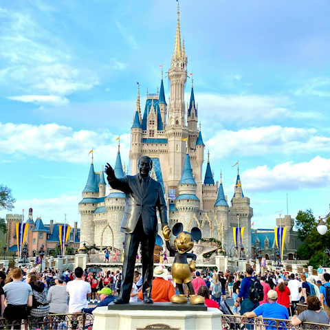 Discover a world of joy at Disney Magic Kingdom, a fifteen-minute drive away