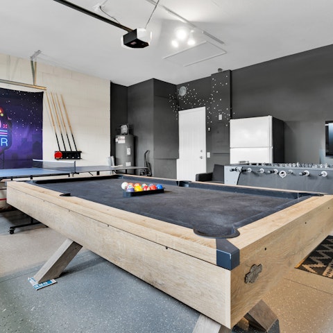 Unwind with a game of pool and ping pong