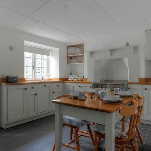 Gather at the kitchen table to plan out the day ahead