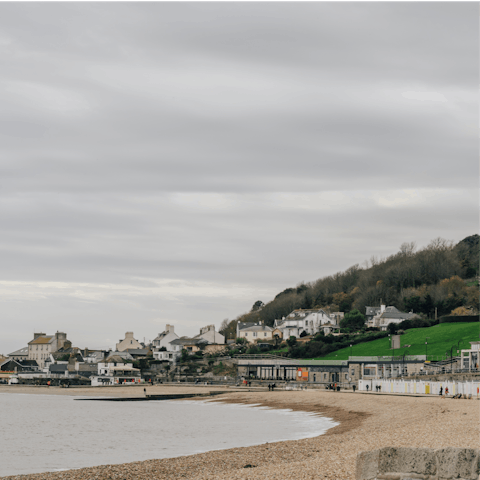 Breathe in the bracing sea air at Lyme Regis Front beach