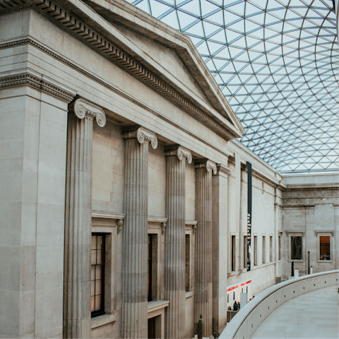 Spend the day at the British Museum, ten minutes away