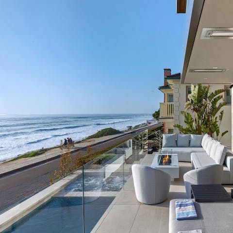 Swim in the heated pool or sip Champagne in the spa