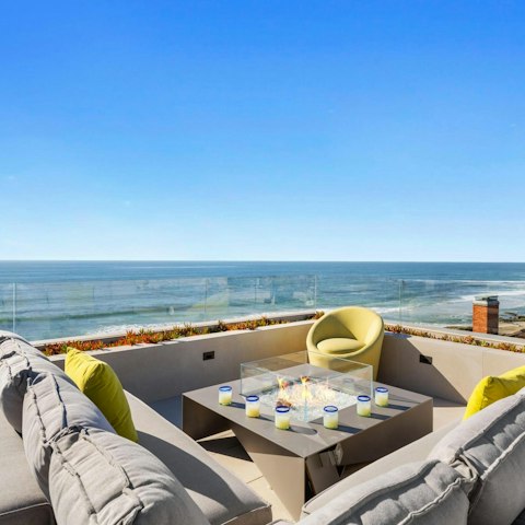 Spend your evenings watching the sun set over the ocean