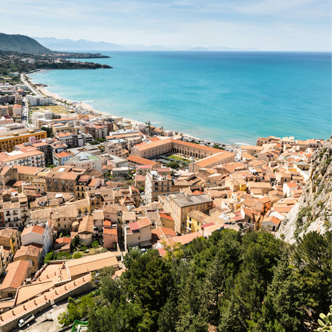 Drive to stunning Cefalù, less than an hour away