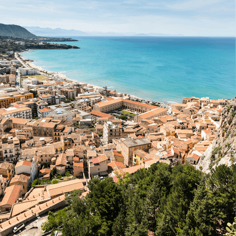 Drive to stunning Cefalù, less than an hour away