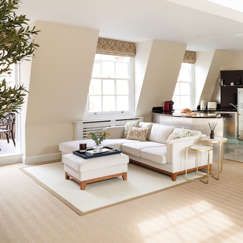 Cosy up in front of the TV after a busy day exploring London by foot