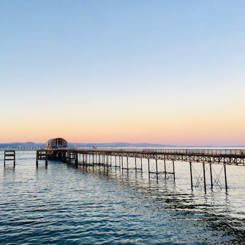 Stay just a short walk away from Mumbles Beach and the historic pier