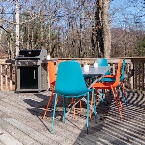 Fire up the grill for meals on the deck