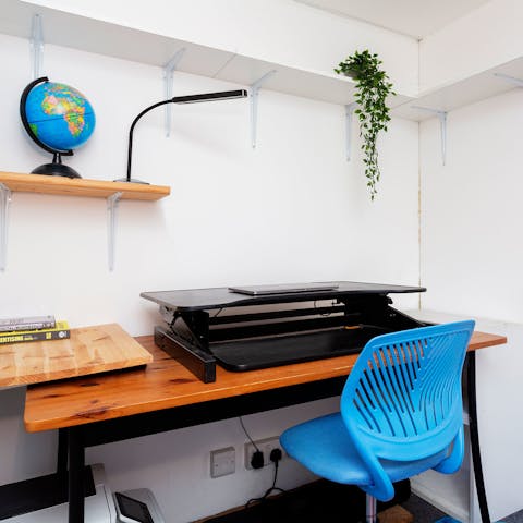 Catch up on work emails or jump on a Zoom in this dedicated office space