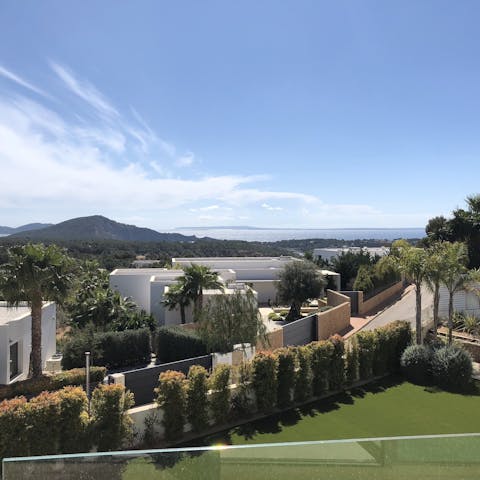 Head up to the first floor balcony for a view out to sea