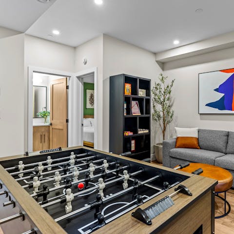 Get competitive with a game or two of foosball