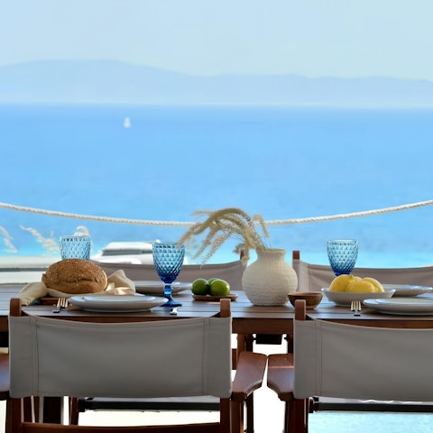 Wake up and enjoy breakfast with sea views