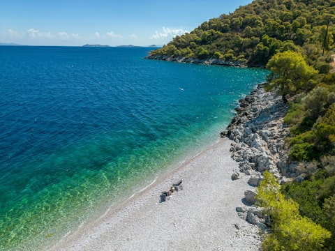 Take the private path to a small bay or walk five minutes to Mikro Amoni beach