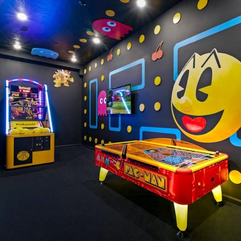 Play classic arcade favourites in the games room