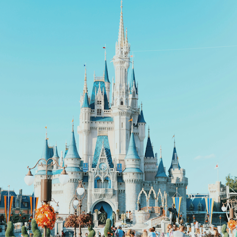Head to Walt Disney World Resort, just twenty-minutes away by car
