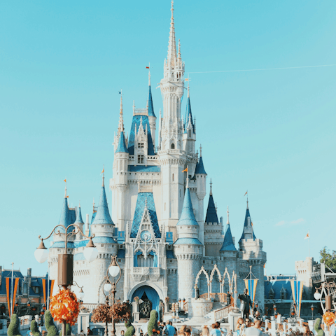 Head to Walt Disney World Resort, just twenty-minutes away by car