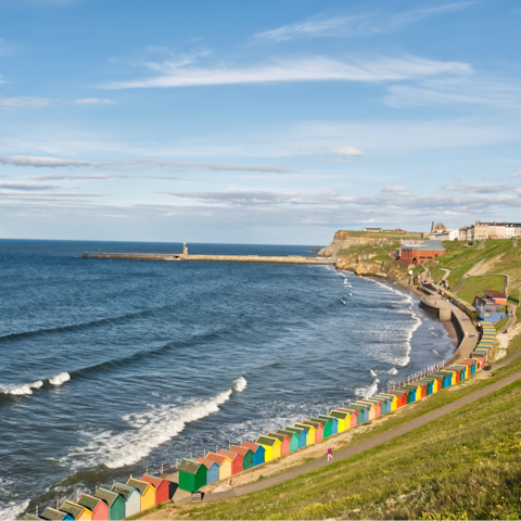 Walk five minutes to Whitby Beach for a paddle