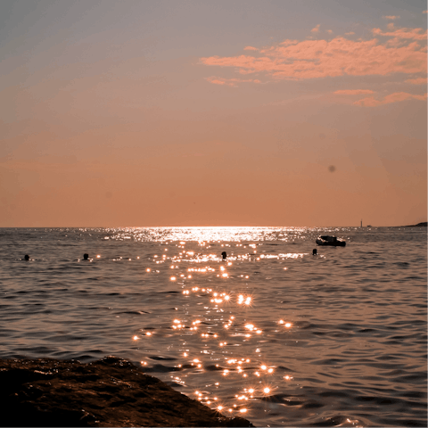 Visit the coastal town of Poreč, just a fifteen-minute drive away