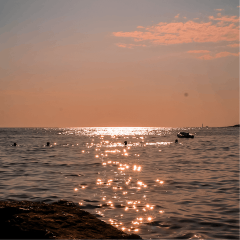 Visit the coastal town of Poreč, just a fifteen-minute drive away