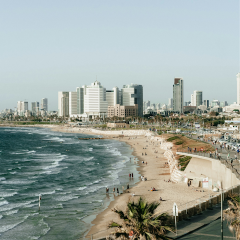 Soak up the coastal magic of Tel Aviv from the beach