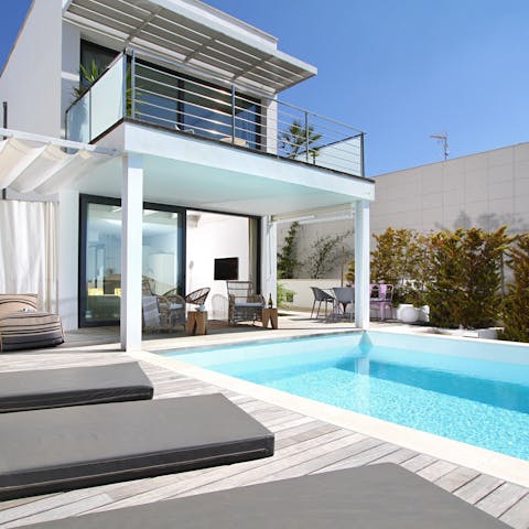 Cool off with a dip in your private swimming pool before lunch on the terrace