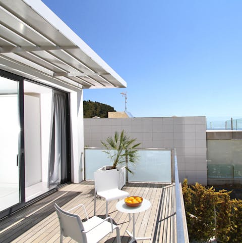 Wake up to gorgeous sea views from your bedroom balcony