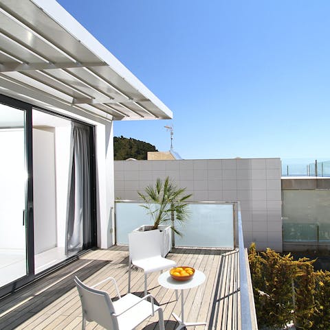 Wake up to gorgeous sea views from your bedroom balcony