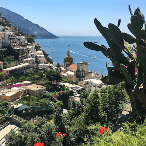 Explore beautiful Positano, around a ten-minute walk away
