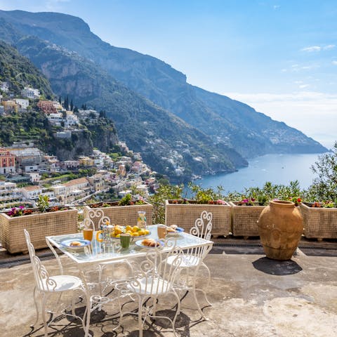 Admire the amazing views over the Amalfi Coast