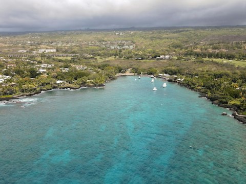 Visit Kealakekua Bay for a snorkelling adventure, a twenty-seven-minute drive