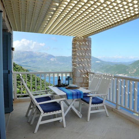 Soak up stunning sea views as you tuck into brunch on the balcony