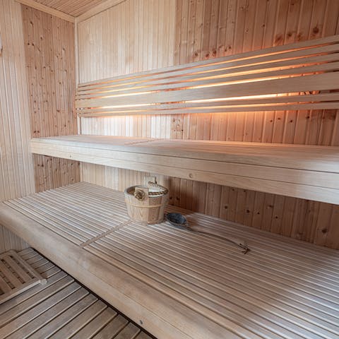 Unwind in the master bedroom's private sauna