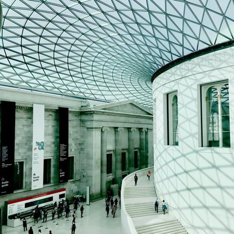Explore the British Museum, a ten-minute stroll from your door