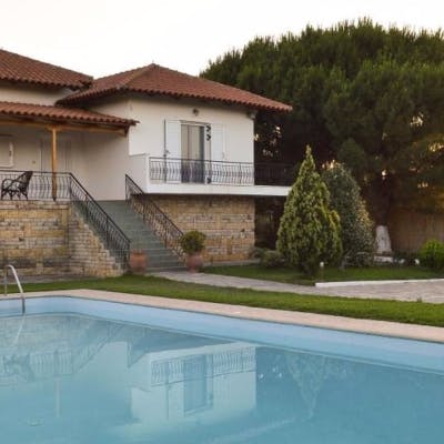 Spend relaxing days by the swimming pool