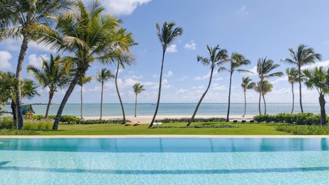 Enjoy stunning views while swimming in the pool