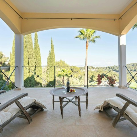 Wake up to views of Palma from the primary suite
