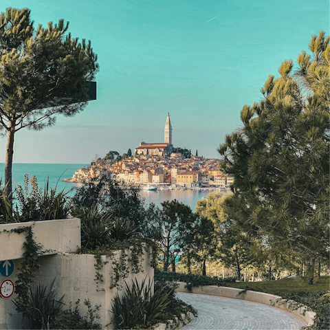 Drive 27km to Rovinj for a day of adventure