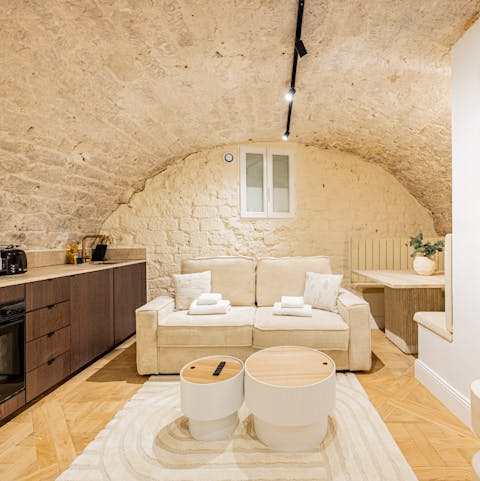 Cook some Parisian cuisine in the open-plan kitchen