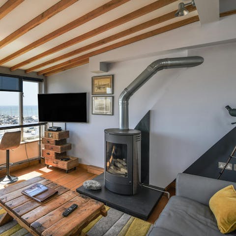 Sit by the log burner when the Dorset weather turns colder