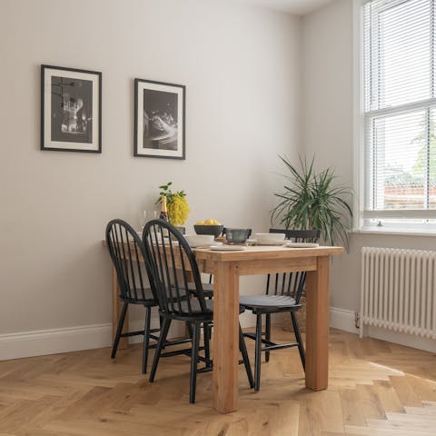 Spend cosy mornings cooking and relaxing in the kitchen