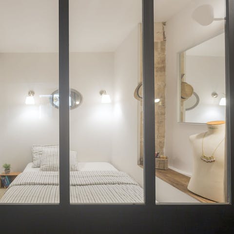 Get a restful night's sleep in the cosy bedroom with characterful touches