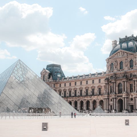 Browse the iconic art at the nearby Louvre Museum