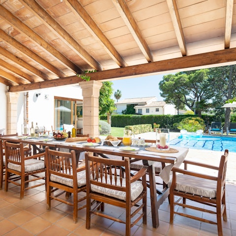 Linger over long alfresco lunches on the terrace
