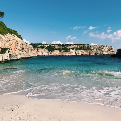 Stretch out on the sand – Puerto Pollensa beach is just 500 metres away